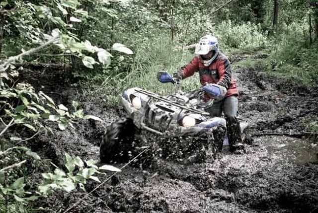 Quad in the mud